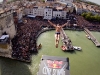 Artem Silchenko of Russia dives from the 27.5 metre platform at the fourth stop of the Red Bull Cliff Diving World Series at La Rochelle, France on June 18th 2011.