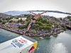 Artem Silchenko of Russia dives from the 26.8 metre platform during the third stop of the Red Bull Cliff Diving World Series at Lake Vouliagmeni in Athens, Greece on May 22nd 2011.