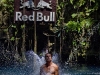 Orlando Duque of Colombia dives from the 27.25 metre platform during the second stop of the Red Bull Cliff Diving World Series at Ik Kil cenote in Chichen Itza, Yucatan, Mexico on April 10th 2011.